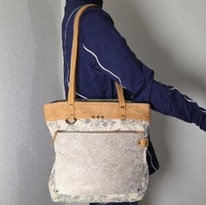 Myra Gray Hair-On Tote
